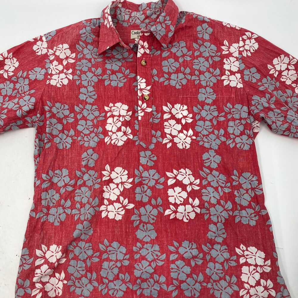 Cooke Street Red Gray Tropical Button-Up Shirt | Mens M - Picture 2 of 4